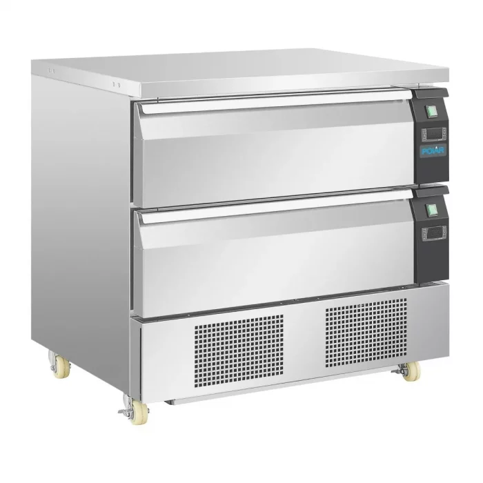 Polar U-Series Double Drawer Dual Temperature Counter Fridge Freezer 4xGN - Image 1