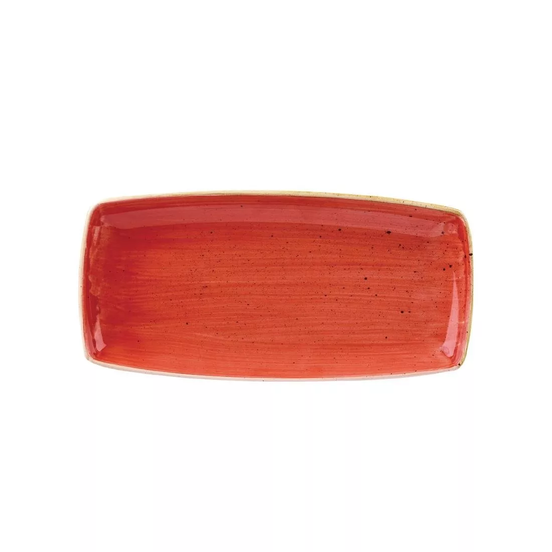 db069_churchill.jpg Churchill Stonecast Rectangular Plate Berry Red 350 x 185mm (Pack of 6) - Image 1