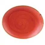 Churchill Stonecast Oval Coupe Plate Berry Red 192mm (Pack of 12)
