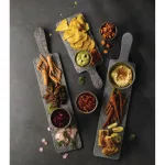 Churchill Alchemy Melamine Large Handled Paddles Granite 610 x 130mm - Image 2