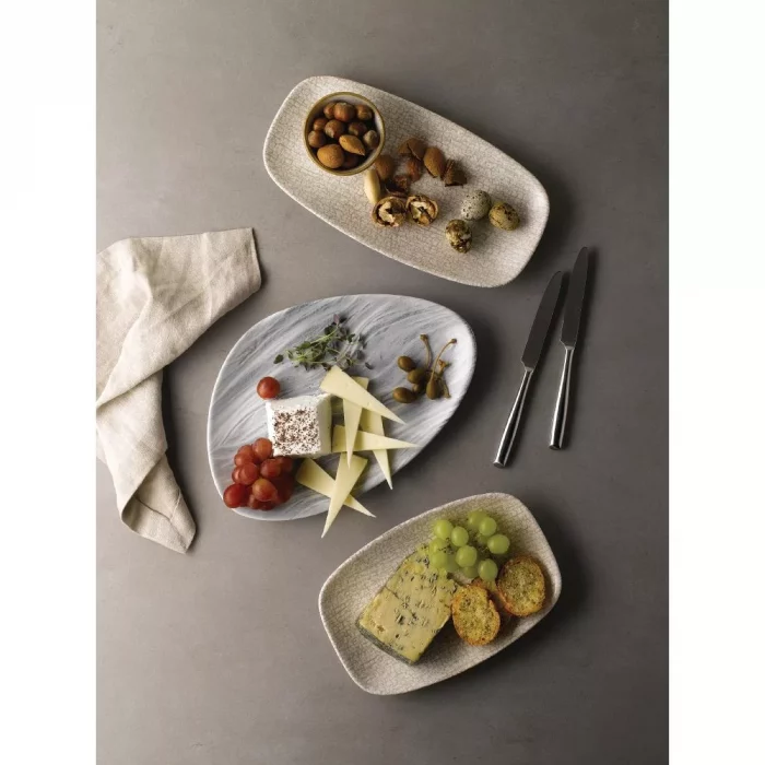 Churchill Breccia Oblong Chef Plate Agate Grey 157 x 237mm (Pack of 12) - Image 3