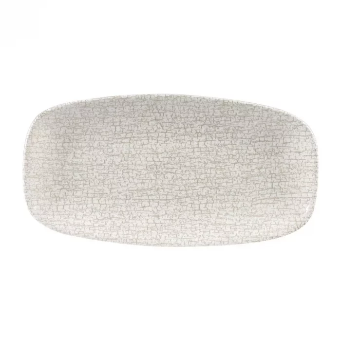 Churchill Breccia Oblong Chef Plate Agate Grey 189 x 355mm (Pack of 6) - Image 1