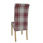 Bolero Austin Dining Chairs Wine Tartan (Pack of 2) - Image 2