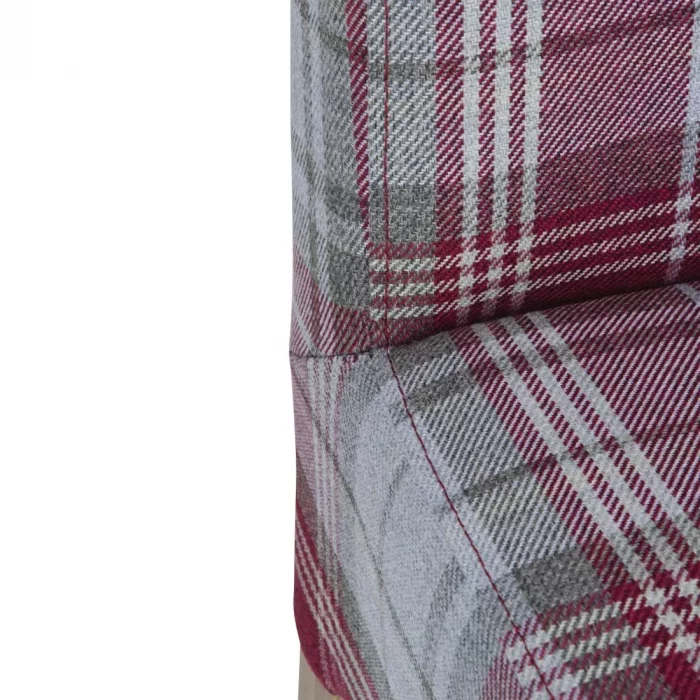 Bolero Austin Dining Chairs Wine Tartan (Pack of 2) - Image 3