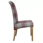 Bolero Austin Dining Chairs Wine Tartan (Pack of 2) - Image 5
