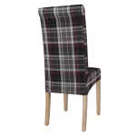 Bolero Austin Dining Chairs Grey Tartan (Pack of 2) - Image 2