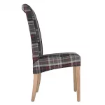 Bolero Austin Dining Chairs Grey Tartan (Pack of 2) - Image 5