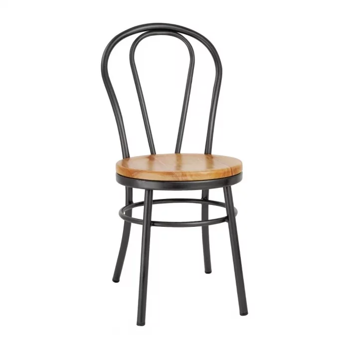 Bolero Clarisse Side Chairs Metallic Grey (Pack of 2) - Image 1
