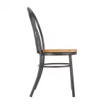 Bolero Clarisse Side Chairs Metallic Grey (Pack of 2) - Image 3