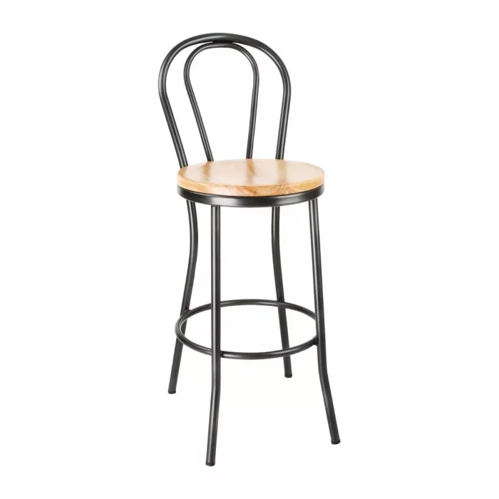 Bolero Clarisse High Stools Metallic Grey (Pack of 1) - Image 1