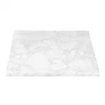 Bolero Square Marble Effect Tabletop White 600mm - Image 3