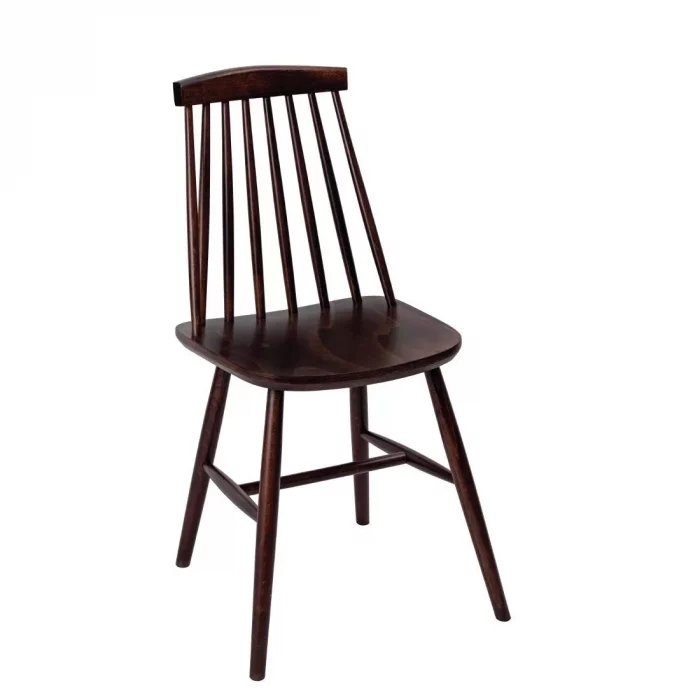 Fameg Farmhouse Angled Side Chairs Walnut Effect (Pack of 2) - Image 1