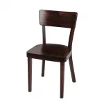 Fameg Plain Side Chairs Walnut Finish (Pack of 2) - Image 5