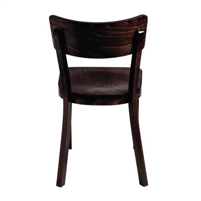 Fameg Plain Side Chairs Walnut Finish (Pack of 2) - Image 2