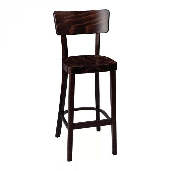 Fameg Plain Highstool Walnut Finish - Image 3