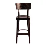 Fameg Plain Highstool Walnut Finish - Image 6