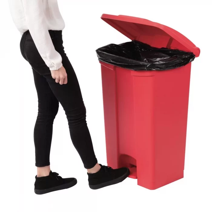Jantex Kitchen Pedal Bin Red 87Ltr - Image 5