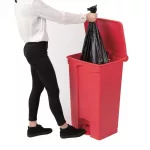Jantex Kitchen Pedal Bin Red 87Ltr - Image 6
