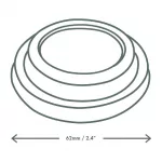 Vegware 62-Series CPLA Hot Cup Lid - 4oz (Case 2000) - Image 2