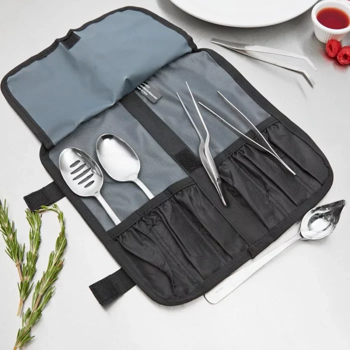 Mercer Culinary 6 Piece Chef Plating Kit with Storage Roll - Image 2