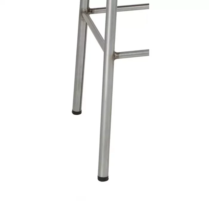 Bolero Galvanised Steel High Stools with Wooden Seatpad (Pack of 4) - Image 6