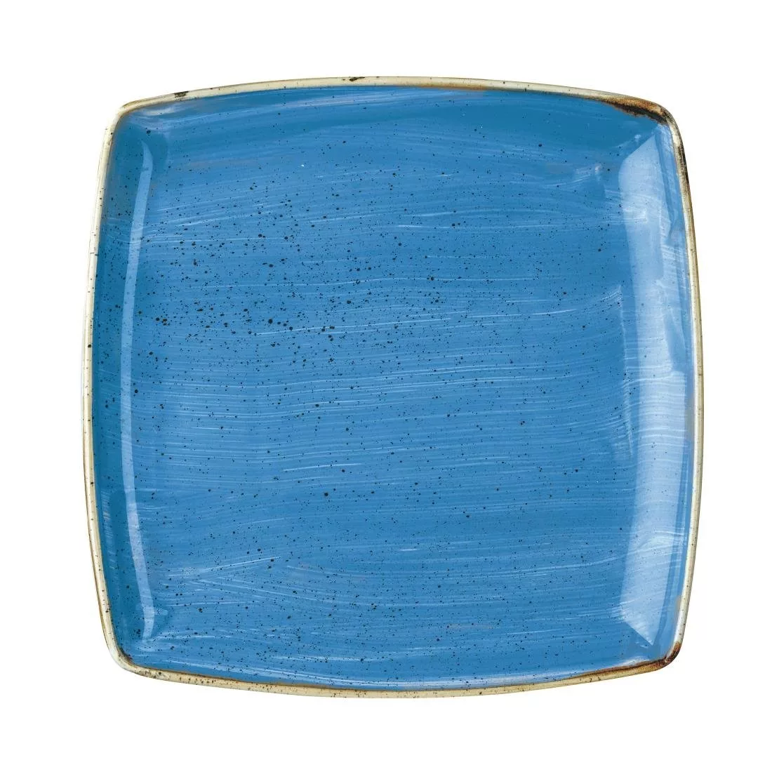 df774_churchill.jpg Churchill Stonecast Deep Square Plate Cornflower Blue 265mm (Pack of 6) - Image 1
