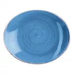 Churchill Stonecast Oval Plate Cornflower Blue 197 x 160mm (Pack of 12)