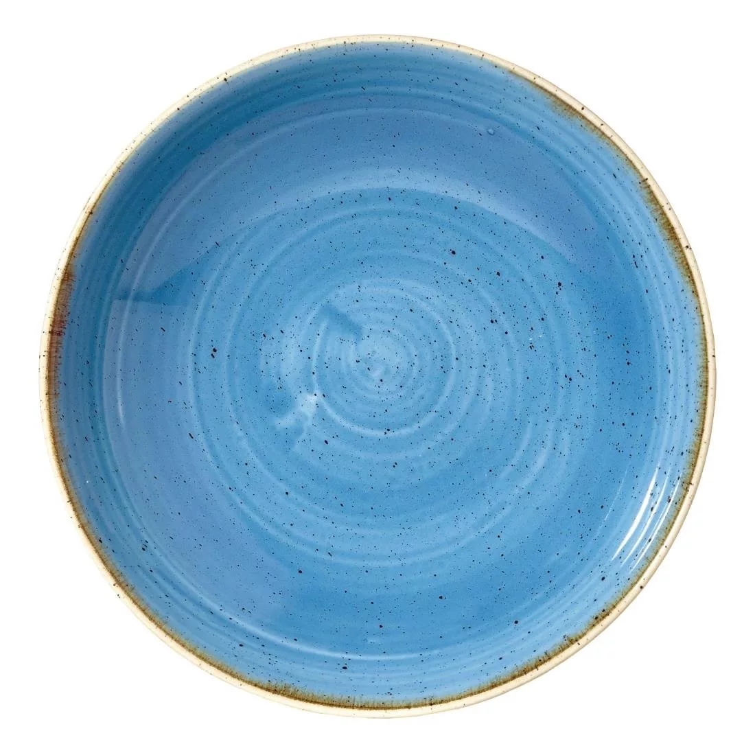 df776_churchill.jpg Churchill Stonecast Round Coupe Bowls Cornflower Blue 248mm - Image 1