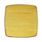 Churchill Stonecast Deep Square Plate Mustard Seed Yellow 260mm (Pack of 6)