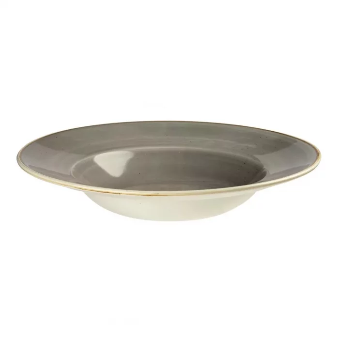 Churchill Stonecast Round Wide Rim Bowls Peppercorn Grey 277mm - Image 2