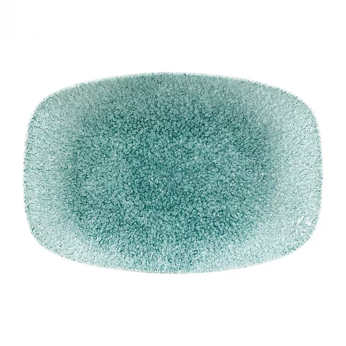 Churchill Raku Oblong Chef Plates Jade Green 157 x 237mm (Pack of 12) - Image 1
