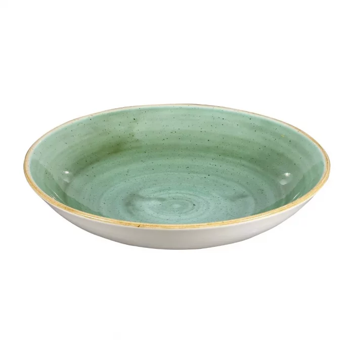 Churchill Stonecast Round Coupe Bowls Samphire Green 248mm (Pack of 12) - Image 2