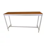 Gopak Enviro Indoor Teak Effect Rectangle Poseur Table 1200mm - Image 2