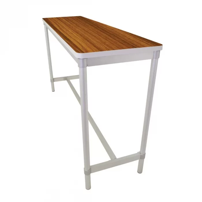 Gopak Enviro Indoor Teak Effect Rectangle Poseur Table 1200mm - Image 3