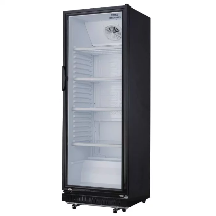 Nisbets Essentials Upright Display Cooler Black - 346Ltr - Image 1