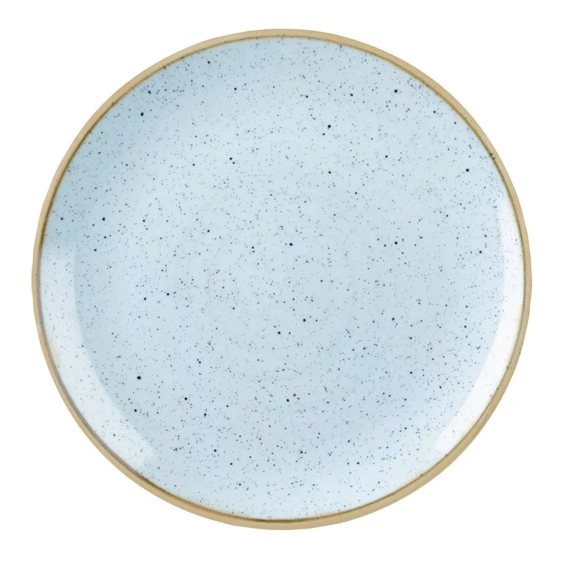 dk502_crockery.jpg Churchill Stonecast Round Coupe Plate Duck Egg Blue 185mm (Pack of 12) - Image 1