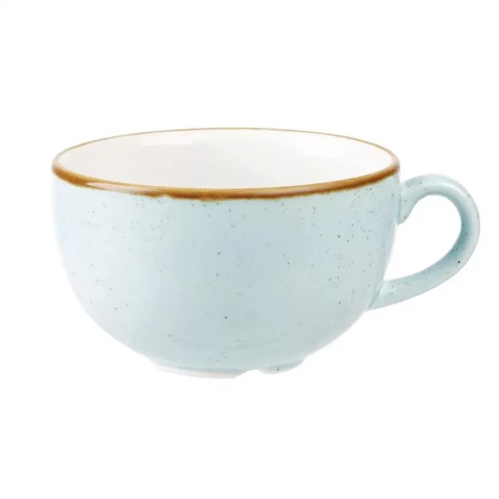 Churchill Stonecast Cappuccino Cup Duck Egg Blue 12oz (Pack of 12) - Image 1