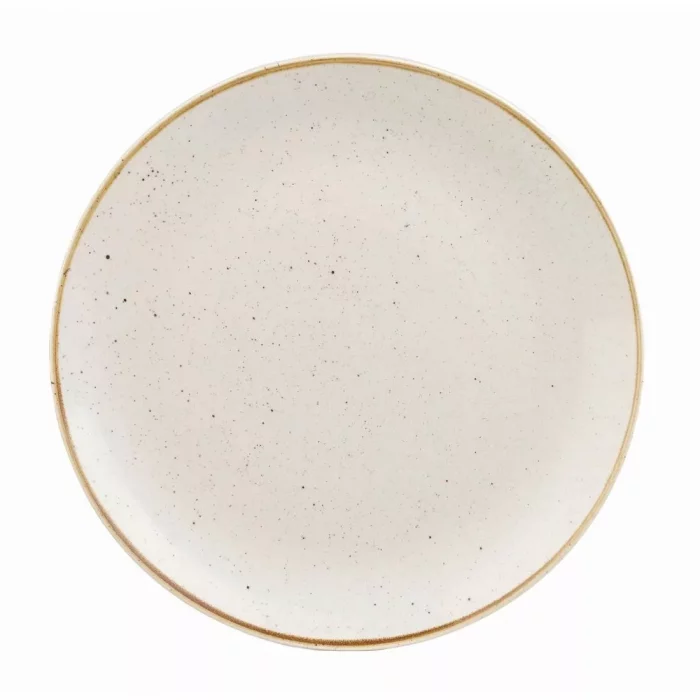 Churchill Stonecast Round Coupe Plate Barley White 200mm (Pack of 12) - Image 1