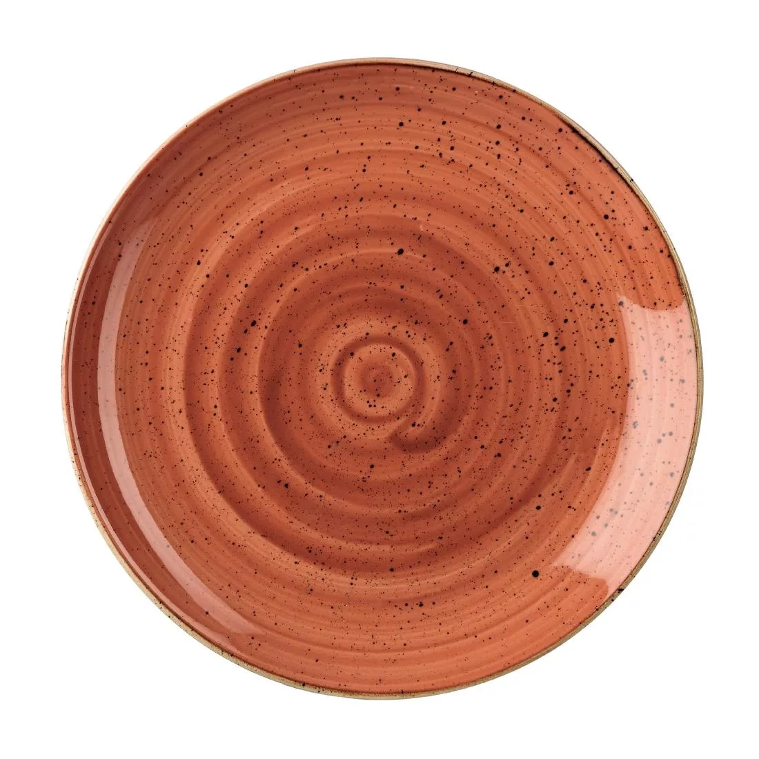 dk536_crockery.jpg Churchill Stonecast Round Coupe Plate Spiced Orange 295mm (Pack of 12) - Image 1