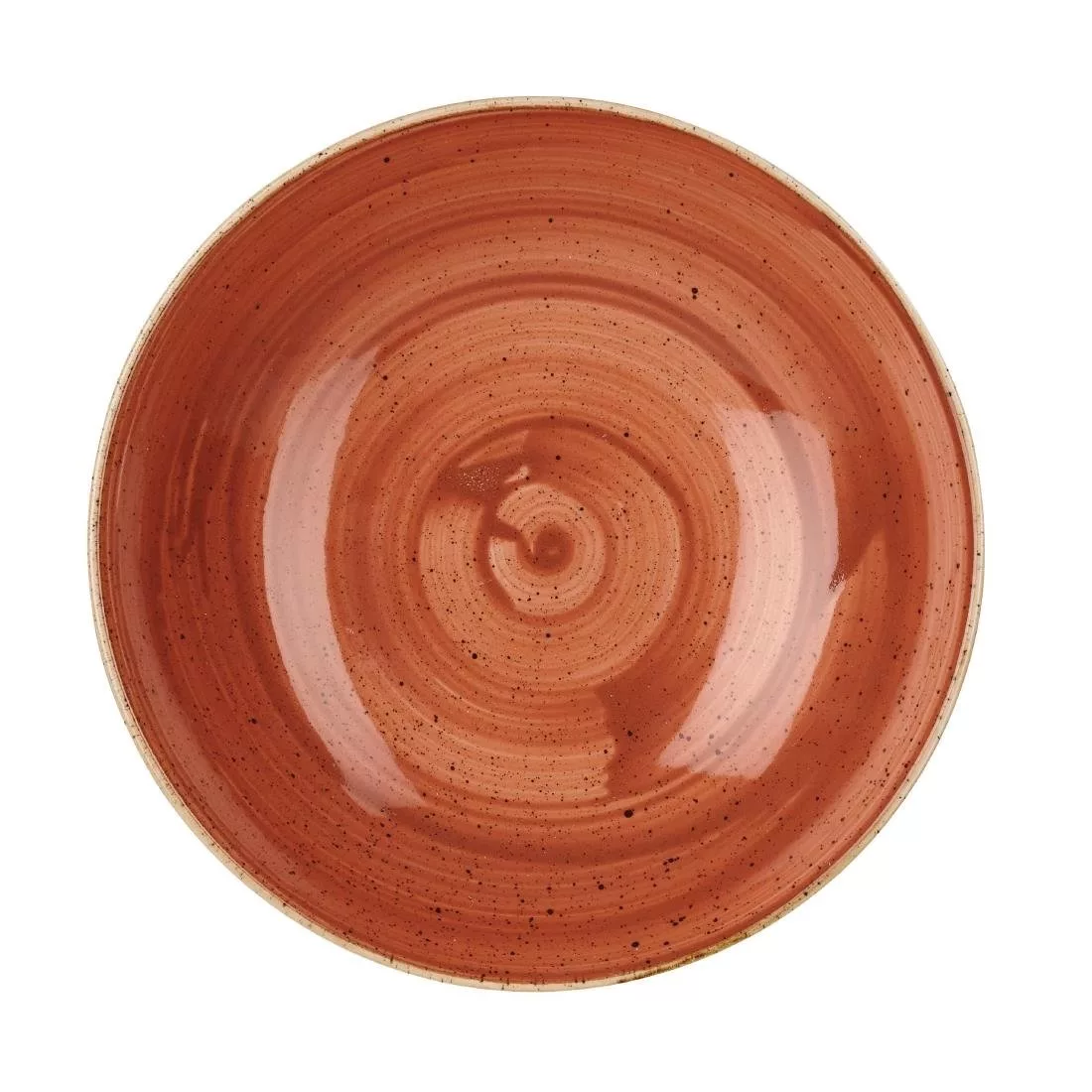 dk540_crockery.jpg Churchill Stonecast Round Coupe Bowl Spiced Orange 220mm (Pack of 12) - Image 1