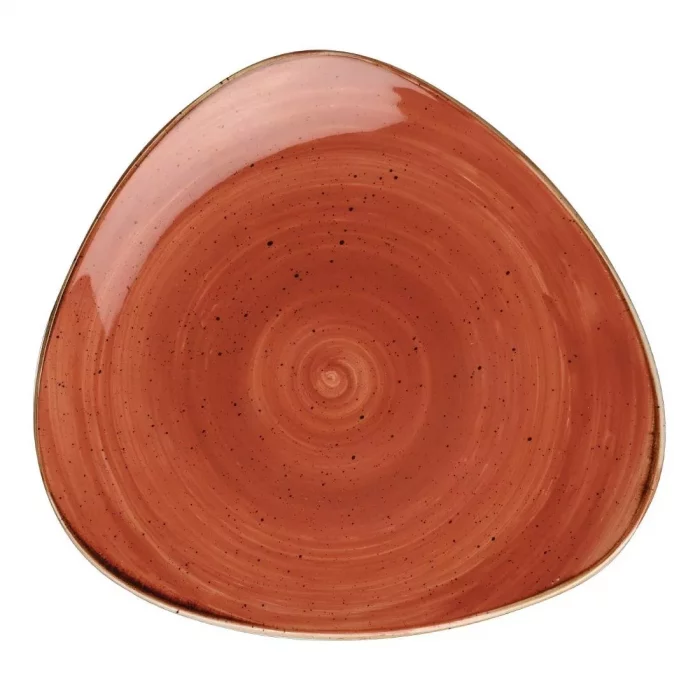 Churchill Stonecast Round Plate Spiced Orange 315mm (Pack of 6) - Image 1