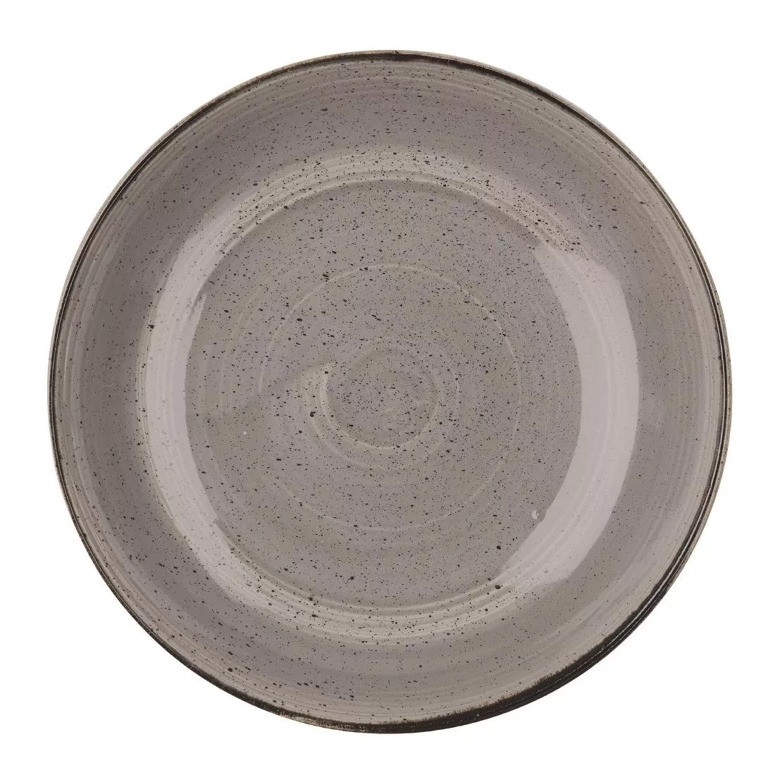 dk556_crockery.jpg Churchill Stonecast Round Coupe Bowl Peppercorn Grey 310mm (Pack of 6) - Image 1