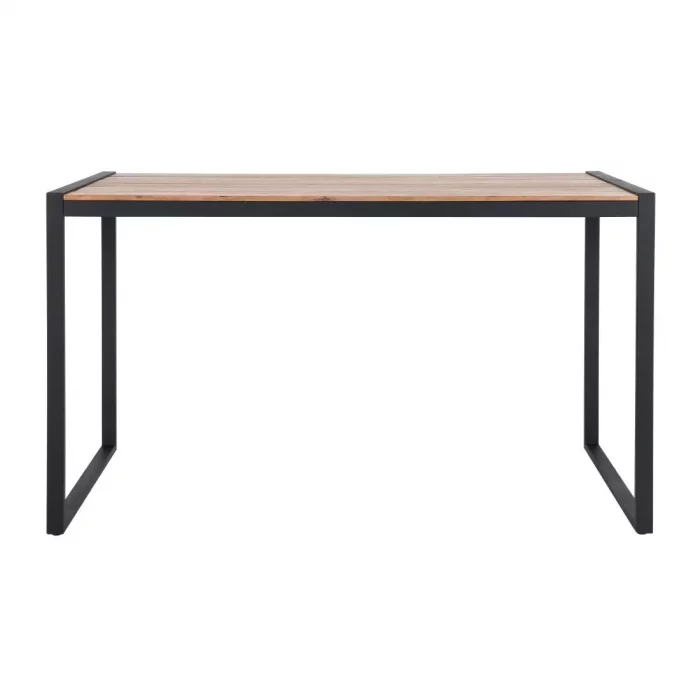 Bolero Steel and Acacia Industrial Bar Table 1800x900mm - Image 1