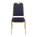 Bolero Square Back Banquet Chairs Blue & Gold (Pack of 4) - Image 2