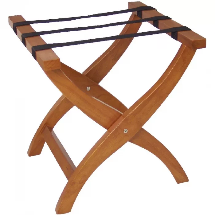 Bolero Wooden Suitcase Stand Honey - Image 1