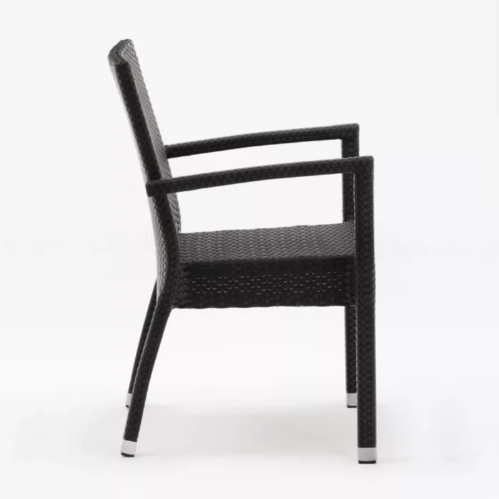 Bolero PE Wicker Armchairs Charcoal (Pack of 4) - Image 2
