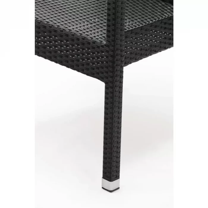 Bolero PE Wicker Armchairs Charcoal (Pack of 4) - Image 4