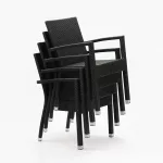 Bolero PE Wicker Armchairs Charcoal (Pack of 4) - Image 5