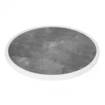Bolero Fibre Glass Round Table Top Dark Stone Effect 580mm