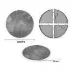 Bolero Fibre Glass Round Table Top Dark Stone Effect 580mm - Image 4